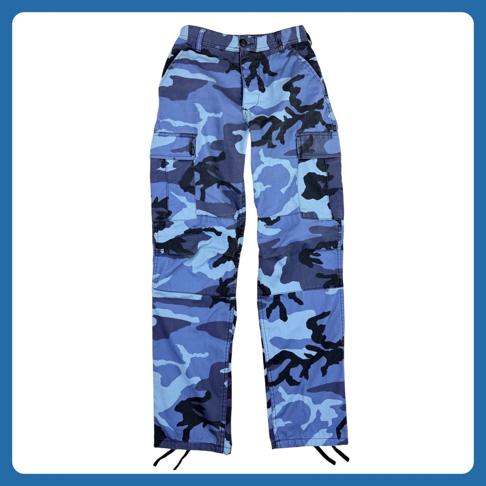Rothco BDU Cargo Pants Men XS Blue Camo Tactical Military Utility Streetwear